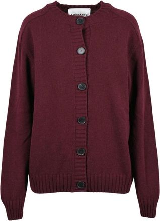 Amaranto Girocollo Cardigan - Dames - Vesten - Rood - S - Wol - Truien & Vesten