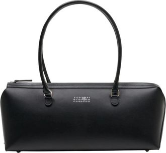 Maison Margiela New Bauletto J Grote Schoudertas - Heren - Schoudertassen - Zwart - ONE Size - Leer - Tassen