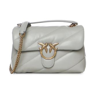 Pinko Handbags, female, Gray, Size: ONE SIZE Love Puff Shoulder Bag