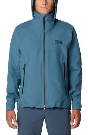 Mountain Hardwear TrailVerse Gore-Tex Waterproof Hooded Jacket in Adriatic Blue at Nordstrom, Size Xx-Large