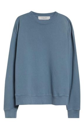 Golden Goose Boxy Faded Cotton Sweatshirt in Windward Blue at Nordstrom, Size X-Large