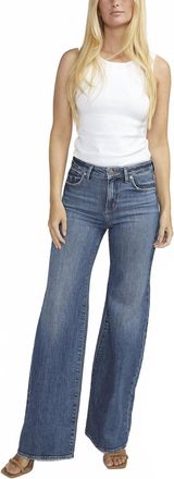 Silver Jeans Co Isbister High Rise Wide Leg Jeans In Indigo