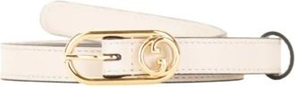 Gucci Leather Belt - female - Gucci - Belts - White - 100 CM - Accessories