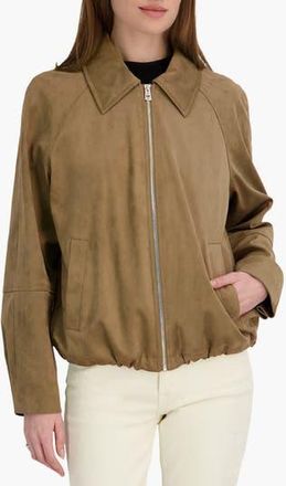 Elie Tahari Kora Faux Suede Jacket in Dune at Nordstrom Rack, Size X-Large