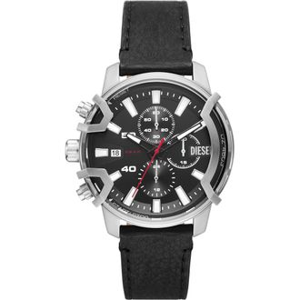 Diesel Griffed Mens Black Watch DZ4603 Leather - One Size