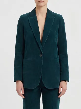 Forte_Forte Blazer monopetto in velluto a coste con rever a lancia