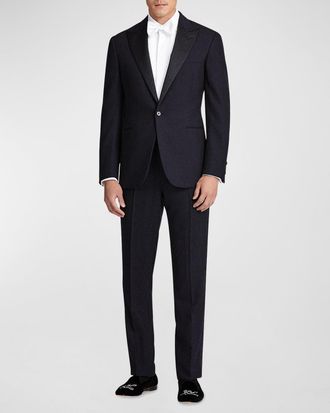 Ralph Lauren Purple Label Mens Barathea Solid Wool Tuxedo