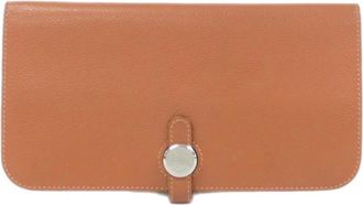 Herm&egrave;s Purple Long Wallet (Bi-Fold) (Pre-Owned)