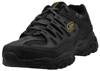 Skechers Mens Afterburn M. Fit Sneaker, Dark Taupe, 14