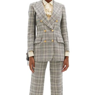 Gucci Double Breasted Wool Blend Tailored Jacket Size XXS