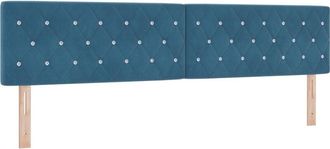 vidaXL Cabecero de Terciopelo Argyle Azul oscuro 200 cm Terciopelo vidaXL