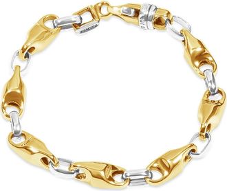 Pompeii3 Mens Designer Seed & Rolo Link 14k Gold (57gram) or Platinum (91gram) 6.5-8mm Bracelet 8.25