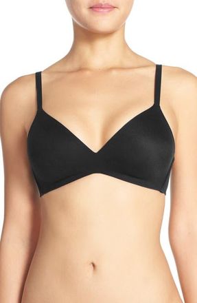 Wacoal How Perfect Wire Free T-Shirt Bra in Black at Nordstrom, Size 32Ddd