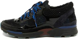 Chanel Sneakers con lacci e inserti in rete - Nero