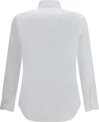 Finamore Mens Tailored Shirt Pinpoint Cotton