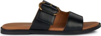 Geox Naileen Sandalen - Dames - Sandalen - Zwart - 38 EU - Leer - Schoenen