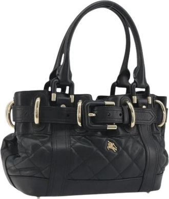 Burberry Pre-owned Vintage Hand Bag - Dames - Vintage Handtas - Zwart - ONE Size - Leer - Vintage