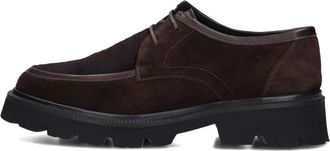 Stefano Lauran Retro Revival Veterschoenen - Dames - Veterschoenen - Bruin - 40 EU - Wol - Schoenen