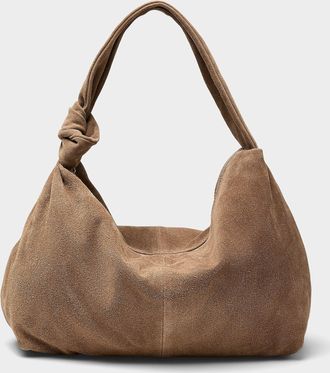 Le 31 Mens Tied-handle suede tote Exclusive collection from Italy