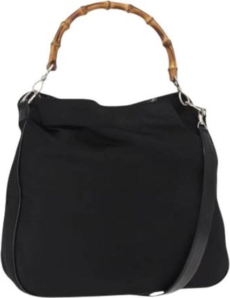 Gucci Pre-owned Schoudertas - Dames - Vintage Schoudertas - Zwart - ONE Size - Nylon - Vintage