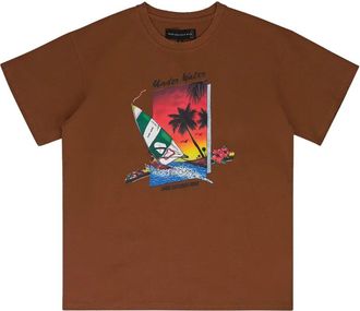 Who Decides War by Ev Bravado T-shirt con grafica - Marrone