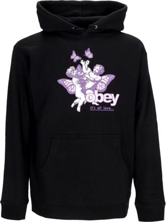 Obey Liefde Basic Hooded Fleece Dames Hoodie - Dames - Hoodies - Zwart - M - Katoen - Hoodies & sweatvesten