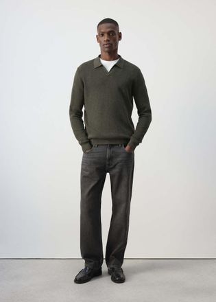 Mango Polo 100% cotone maglia coste verde scuro - Uomo - XXL - MANGO MAN