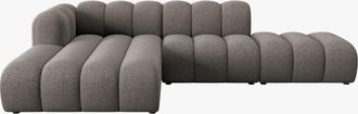 MICADONI 5-Sitzer Design Modul Ecksofa Lupine mit Eckteil links - Chenille-Bezug
