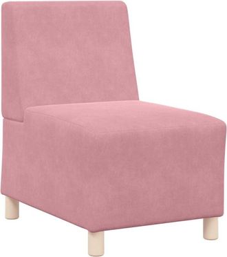 vidaXL Sill&oacute;n Sin Brazos De Terciopelo Rosa 55 Cm Vidaxl