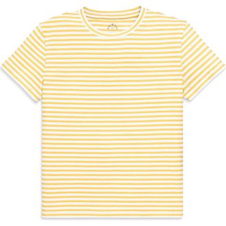 primary Adult Easy Crewneck Stripe Tee in Sunlight White Stripe at Nordstrom, Size Xx-Large