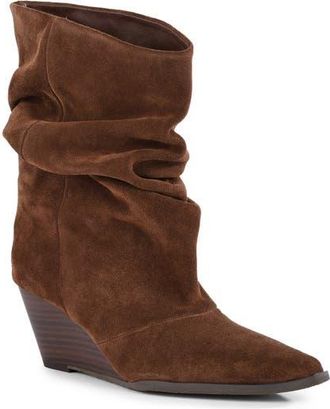 Seychelles The Getty Slouch Wedge Bootie in Dark Brown at Nordstrom, Size 6.5