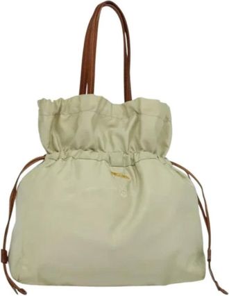 Prada Pre-owned Nylon bolsos-prada - Pre-owned - Mujer - Beige - ONE SIZE