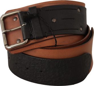 Costume National Womens Leather Belt - Black - Size 85 cm
