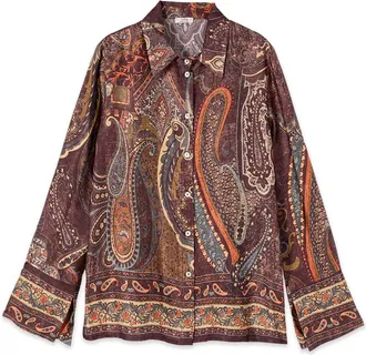 Oltre Dames, Blouses & Shirts, Rood, Maat: 3XL Satijn