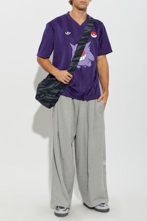 adidas Fioletowy T-shirt, Mens, Purple