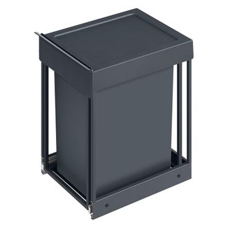 Songmics Papelera de cocina extra&iacute;ble 20 l de acero gris