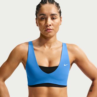 Nike Womens Nike Pro Sculpt Medium-Support Sports Bra in Blue | IR1891-435