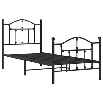 Berkfield Home Metal Bed Frame with Headboard & Footboard Black 90x200 cm