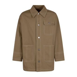 Ami Light Jackets, male, Beige, Size: S Worker Jacket