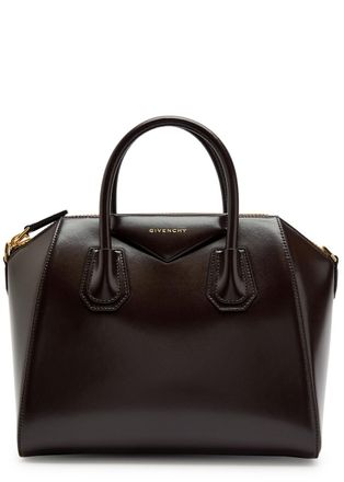 Givenchy Antigona Small Leather top Handle bag - Chocolate - One Size
