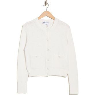 DKNY Button Front Cotton Cardigan in White at Nordstrom Rack, Size X-Small