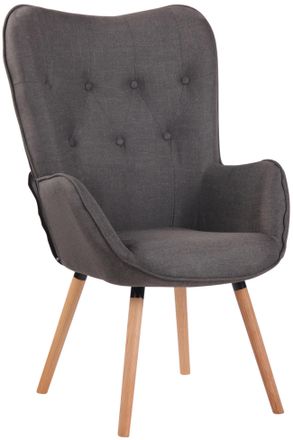 Clp Clp - Poltrona Lounge Ashford In Tessuto Grigio Scuro Natura