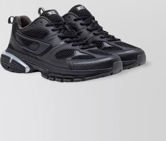 Diesel mesh panel sneakers pull tab