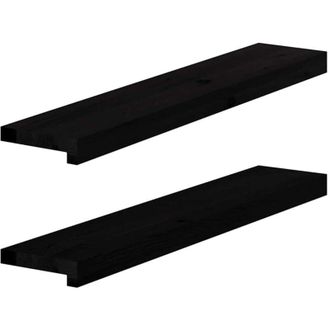 vidaXL Vidaxl - Alf&eacute;izares De Ventana 2 Uds Madera Maciza Roble Marr&oacute;n Oscuro