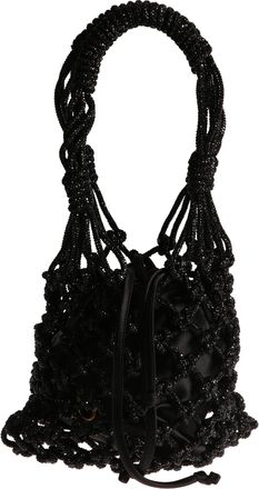 Pinko Mini Textured Netted Drawstring Polyester Handbag