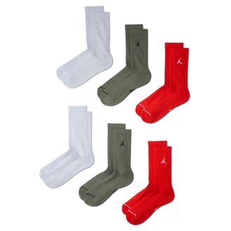 Nike Jordan Everyday Cushioned Crew Socks (6 Pairs) in Multicolor | HV6228-901