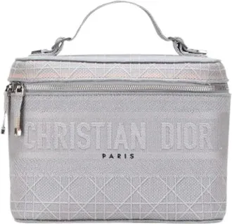 Dior Pre-owned Handbags, female, Gray, Size: ONE SIZE Pre-owned Canvas pouches