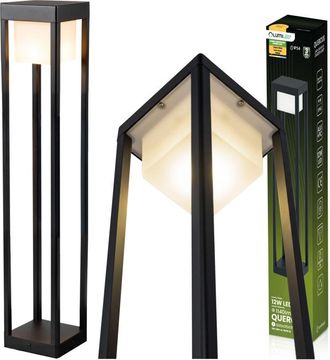 OEM L&aacute;mpara De Jard&iacute;n Exterior De Pie Con Poste Led 12w 3000k 80cm Negra Quercus Lumiled