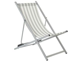 Beliani Hamaca plegable Metal Gris claro