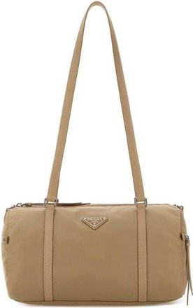 Prada Beige Re-Nylon Large Shoulder Bag Cammello 1 Borse A Mano